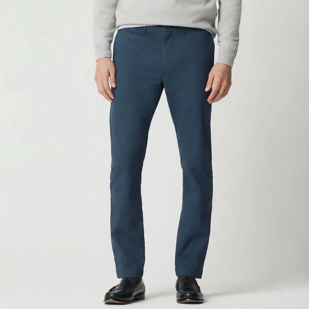 J Crew Pants Mens 38x32 Midnight Blue Slim-Fit TruTemp365® Chino Pant Preppy NWT